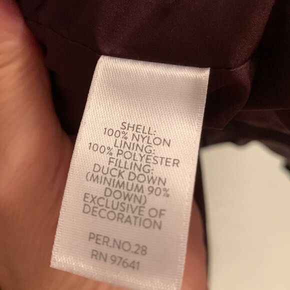 J. Jill Deep Red Puffer Outdoor Duck Down Full Zip Poco Women’s Vest Size L - Picture 10 of 11